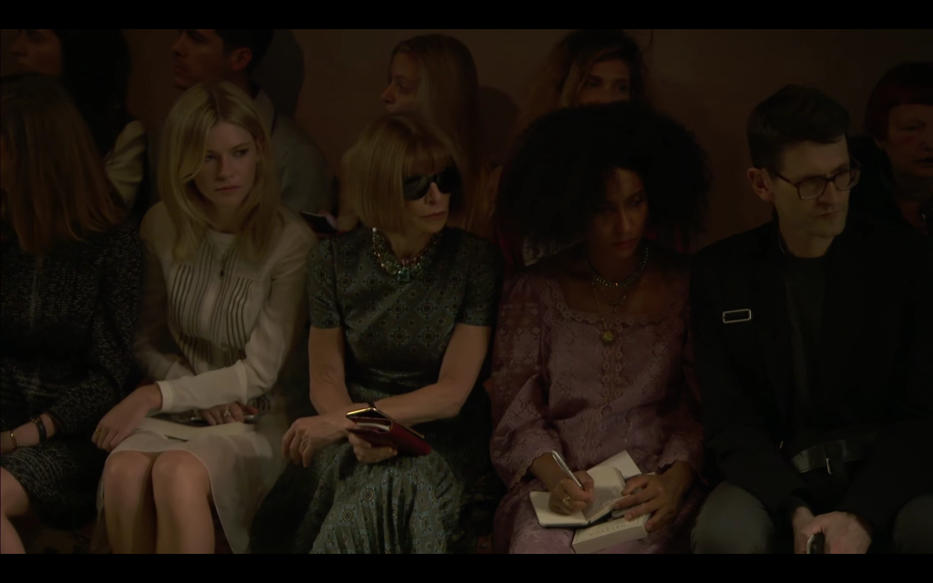 Front row at Burberry S17 show