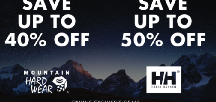 save up to 40% off mountain hardwear and helly hansen