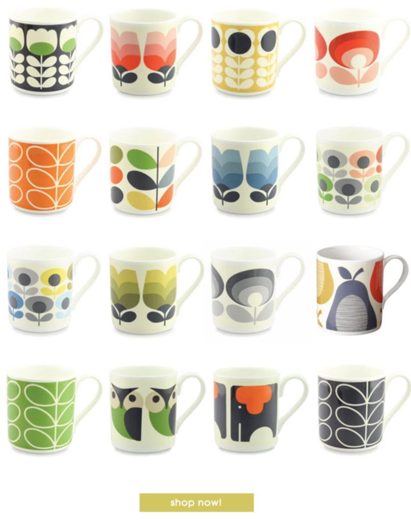 Orla Kiely new range of beautiful patterned mugs Pynck
