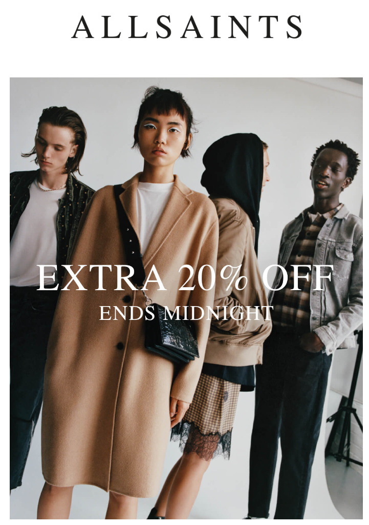 extra 20 off all saints