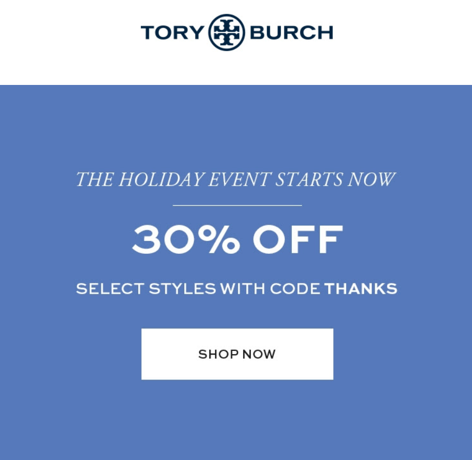 Tory Burch – Black Friday Sale Now On – up to 30% off - Pynck
