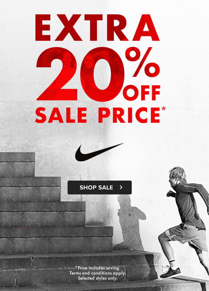 Runners Need - Don't forget: extra 20% off Nike - Pynck