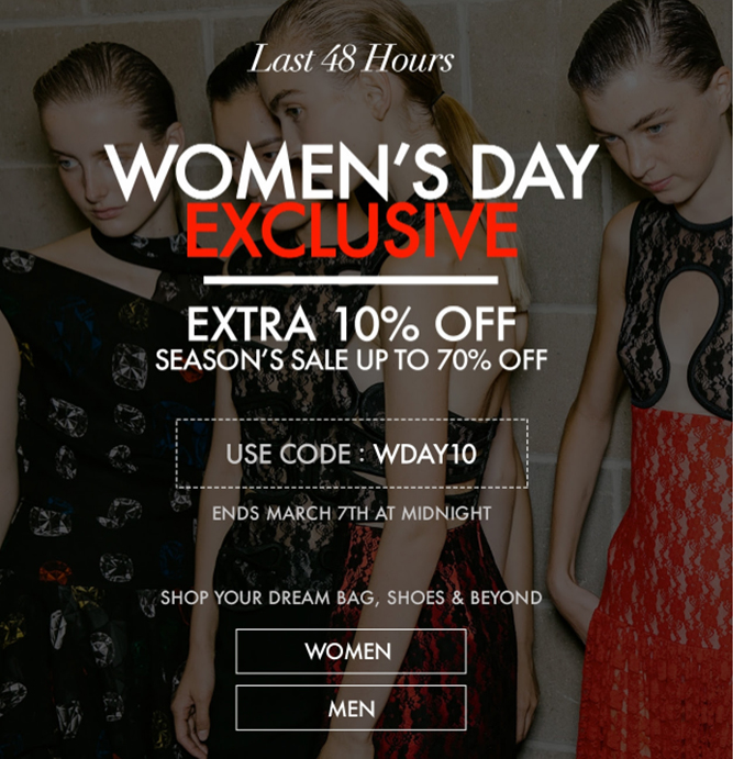 FORZIERI - Final hours for Extra 10% OFF SALE At Women's Day
