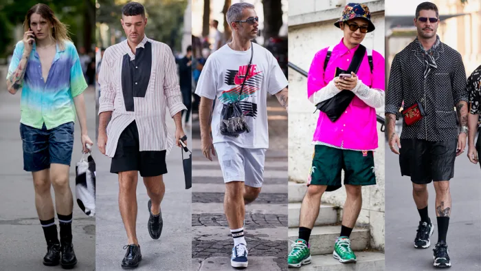 Loose Sporty Shorts: Street Style Staple - Paris FashionWeek Mens
