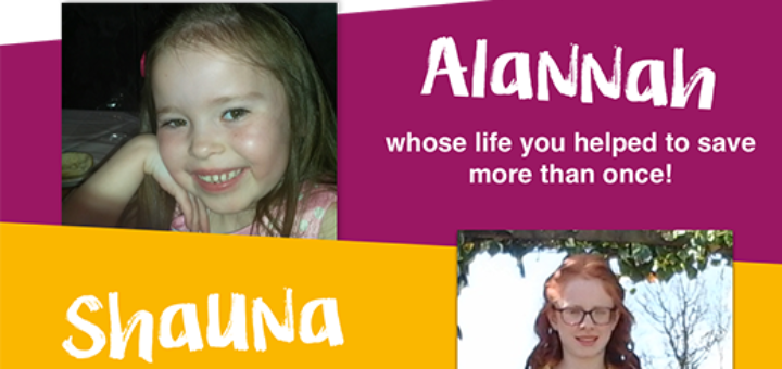 cmrf crumlin –  alannah whose life you helped to save more than once!