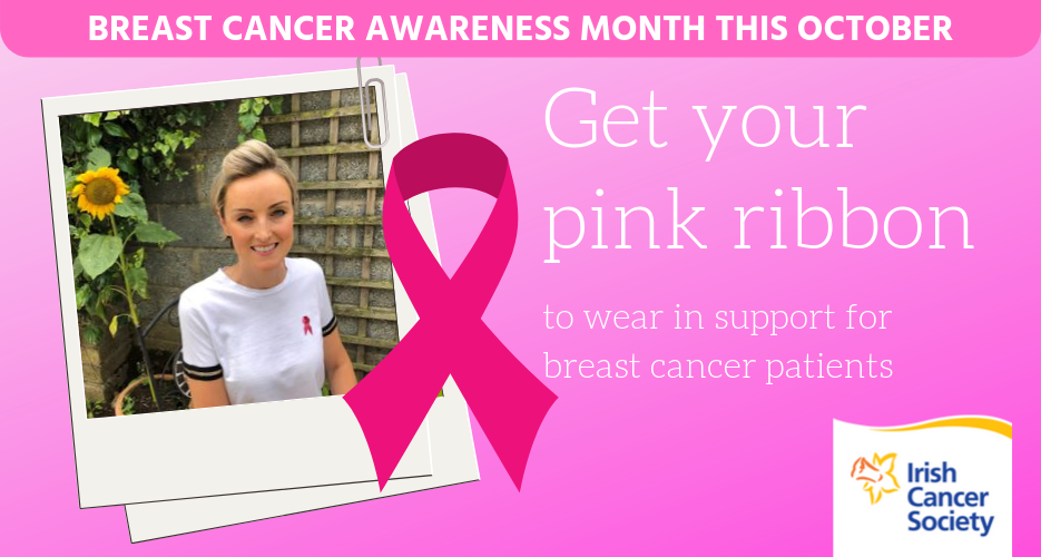 Irish Cancer Society - would you like a Pink Ribbon to support breast cancer patients?