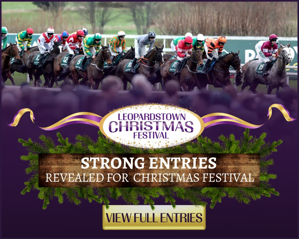 Leopardstown Racecourse - Strong race entries revealed for Christmas Festival and WIN an overnight stay in Druids Glen Hotel