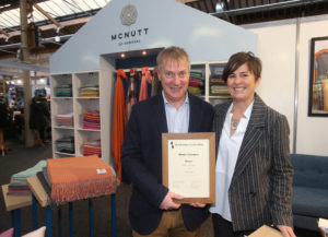 l to r willie mcnutt of mcnutt of donegal and louise allen scaled