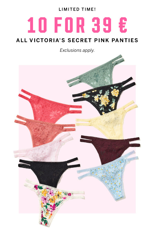 Victoria's Secret PINK - 10 for €39 ALL Pink Panties! 