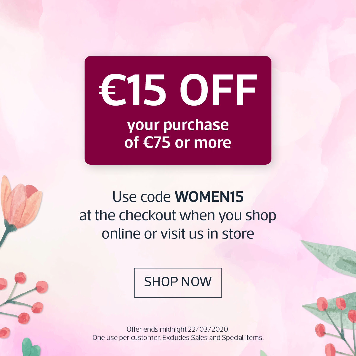 Kilkenny Shop - Here's €15 To Shop