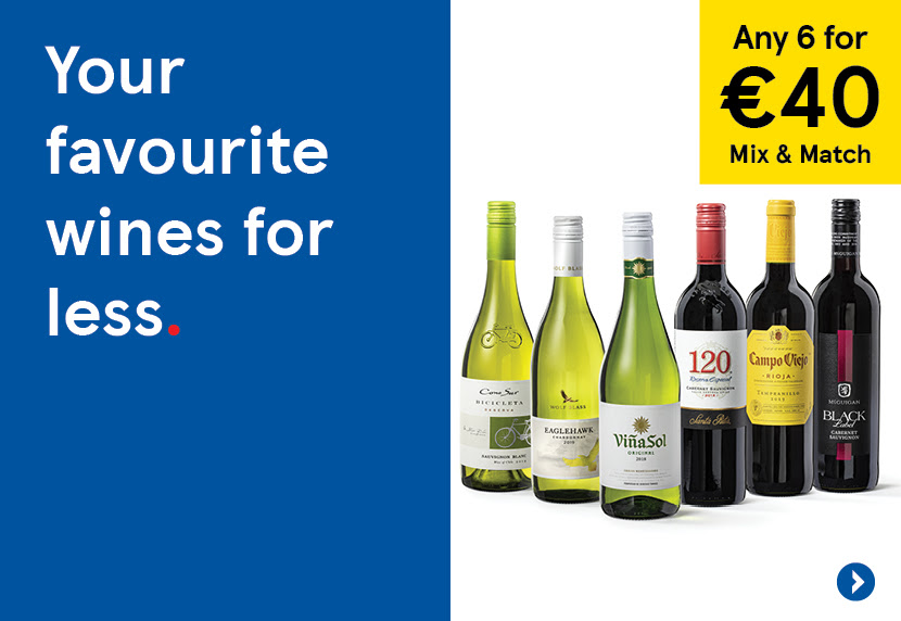 Tesco Ireland - 6 for €40 Wines and Large Easter Eggs 3 for €9!