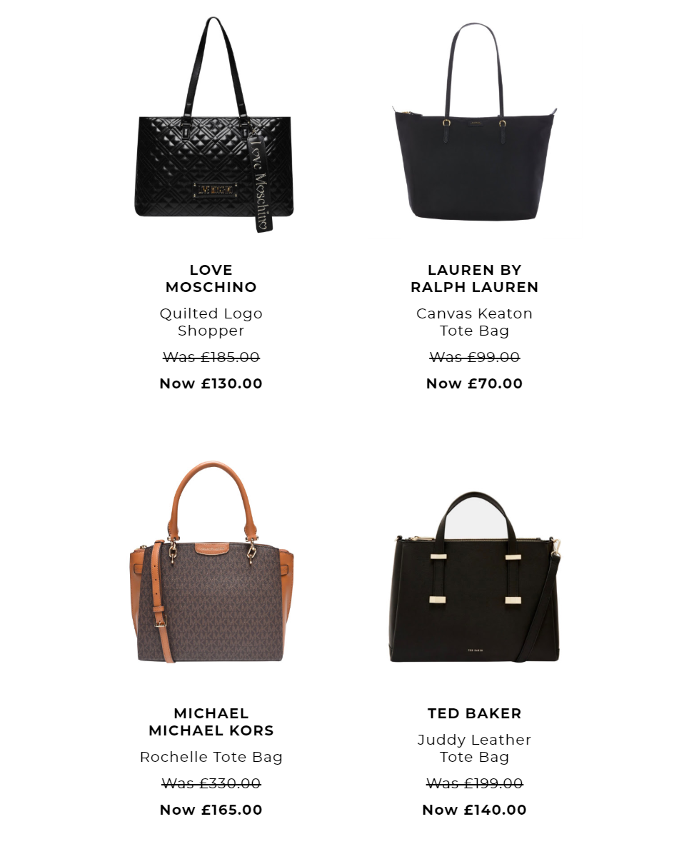 House of Fraser - Get Up to 30% off selected bags