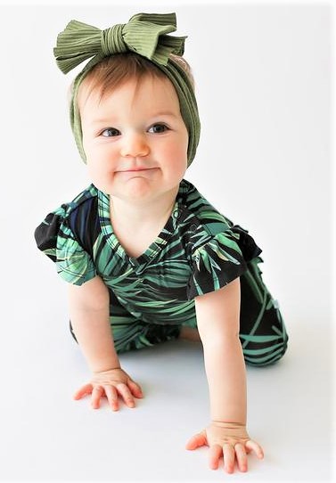 POSH PEANUT-green romper baby girl LA mart 1-cropped.jpg
