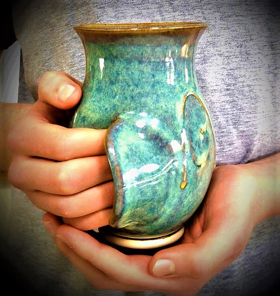Castle arch pottery hand warmer mug blue st. pat ireland cropped.jpg