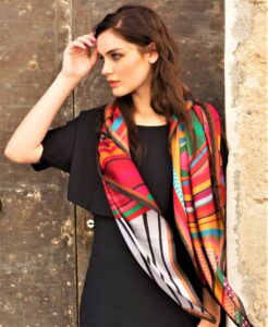 susannagh grogan st pat silk scarf irish cro