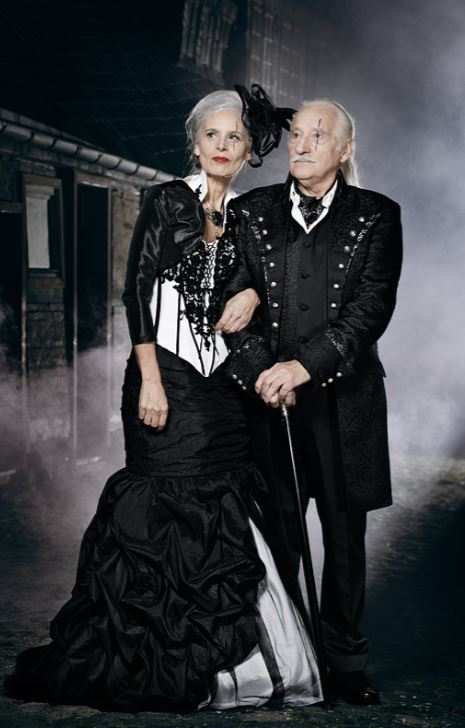 Halloween 2021 couple goth  early 19th century feist fashion.JPG