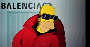 paris balenciaga youtube homer simpson in red j