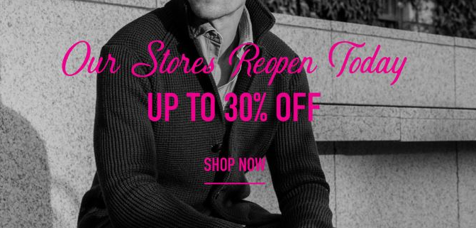 Up to 30% off at Louis Copeland in store and online