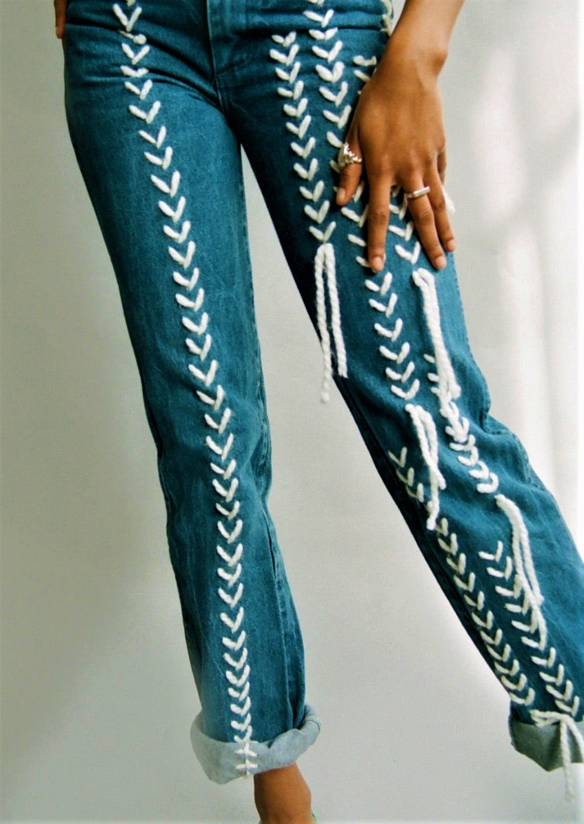 Fanfare upcycled denim jeans wht yarn sustainable val day cropped.jpg