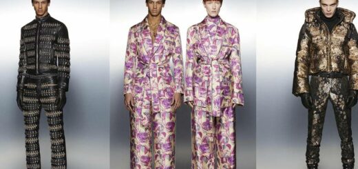 punk and flowers in the roberto cavalli mens fall
