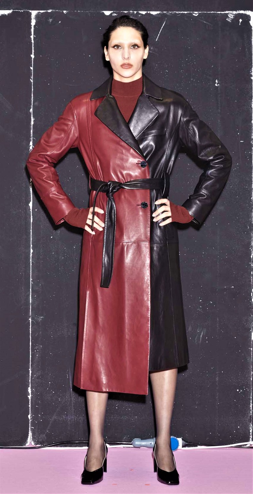 Milan 2, drome 2 tone leather coat cropped.jpg