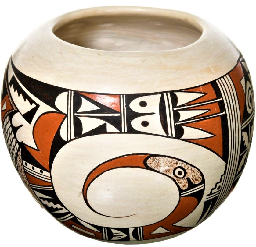 Navajo 4-22 alltribes dot compolychrome bowl (2) cropped.JPG