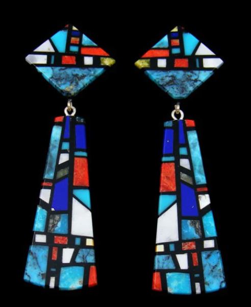 Navajo 4-22 mosaic earrings pueblo direct.JPG