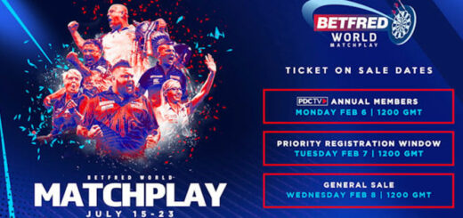 PDC Darts Ticket Dates Announced For The World Matchplay 23r