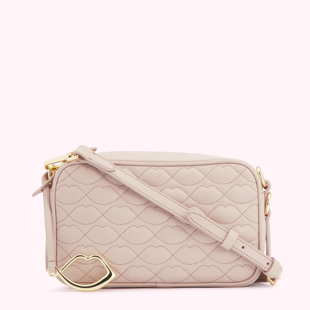 Small Quilted pebbled leather crossbody bag