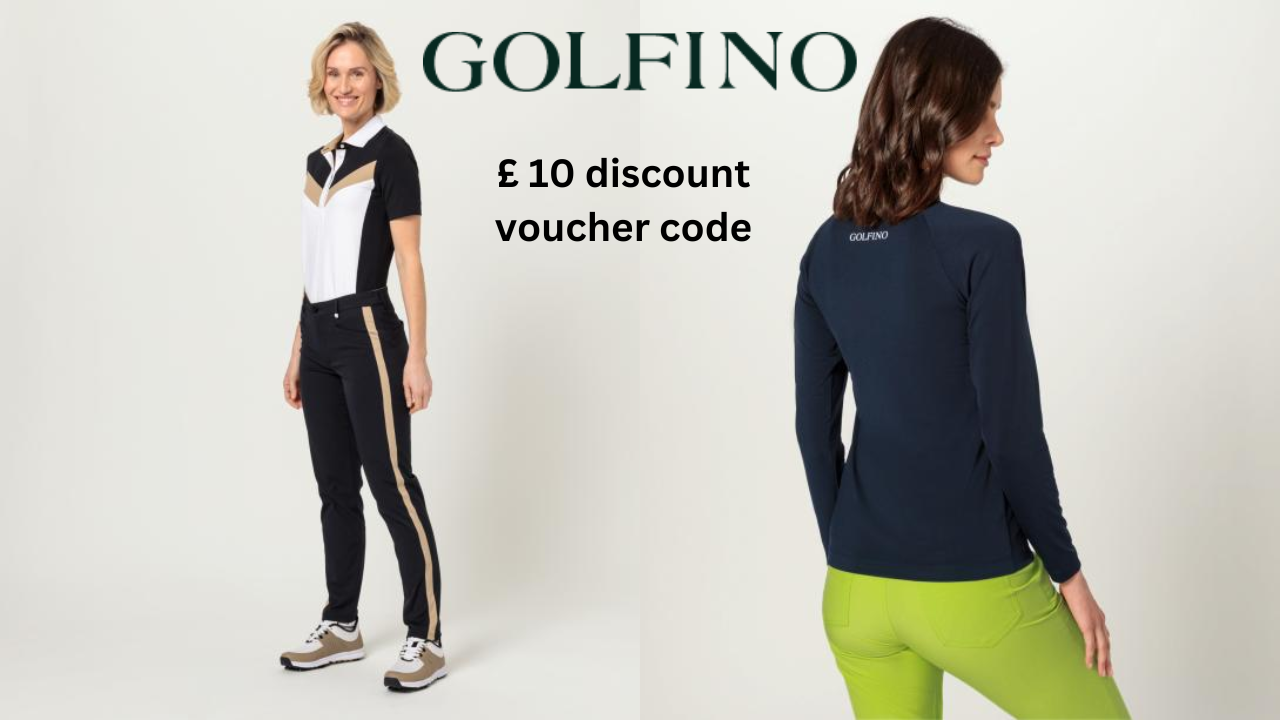 Secure a £ 10 discount on golf fashion at GOLFINO!