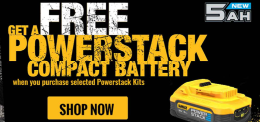 Caulfield Industrial FREE Dewalt Powerstack Battery 3fs