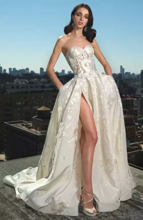 New York Bridal Week Spring/Summer 2024, Say “I do” to the Hottest Bridal Trends 37 Brdials sp24 NK thigh high.JPG