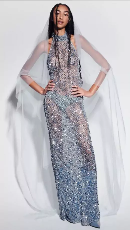 New York Bridal Week Spring/Summer 2024, Say “I do” to the Hottest Bridal Trends 42 Bridal sp24 LP sheer metallic.JPG
