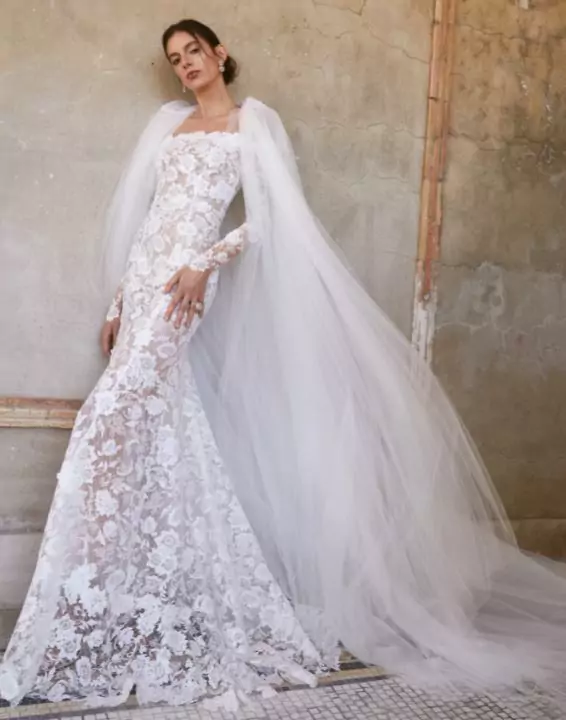 New York Bridal Week Spring/Summer 2024, Say “I do” to the Hottest Bridal Trends 2 Bridal sp24 OR lace and veil wwd.JPG