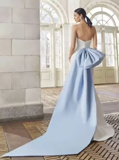 New York Bridal Week Spring/Summer 2024, Say “I do” to the Hottest Bridal Trends 61 Bridal sp24 SN blue back bow.JPG
