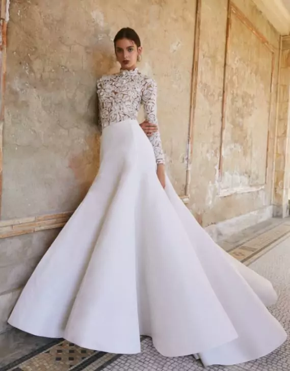 New York Bridal Week Spring/Summer 2024, Say “I do” to the Hottest Bridal Trends 6 Bridals sp24 OR lace top solid skirt.JPG