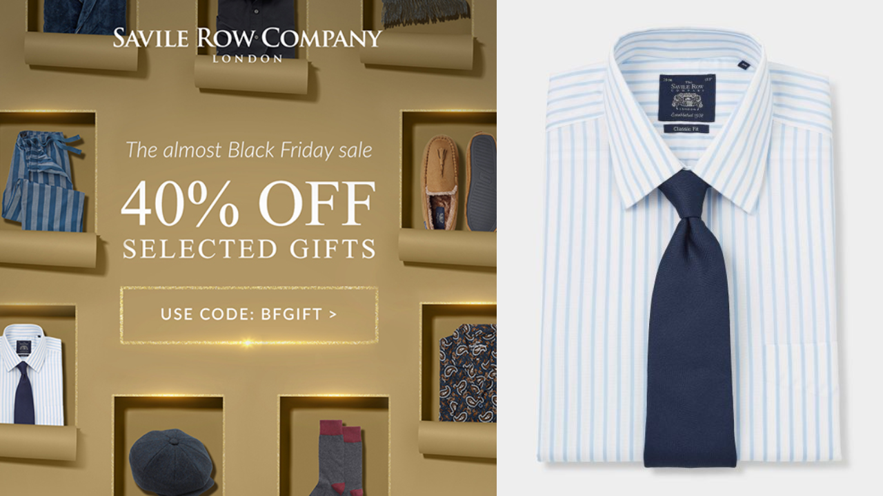 Savile Row Shirts Now at 40% Off Black Friday Sale