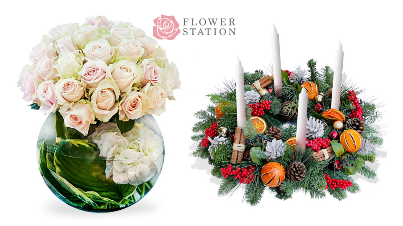 Holiday Flowers Reimagined: Discover Flower Station's Festive Bouquets & Wreaths