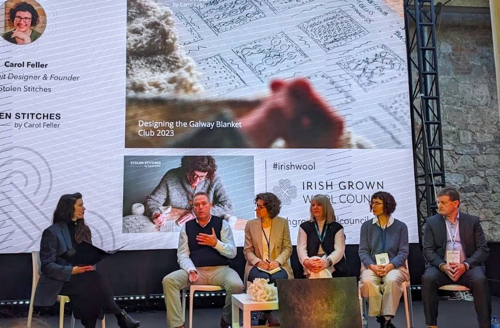 Rebecca Marsden of the Forge Design Factory and Wool Hub leads an expert panel discussion from the Irish Wool Council at Showcase Ireland in the RDS Dublin