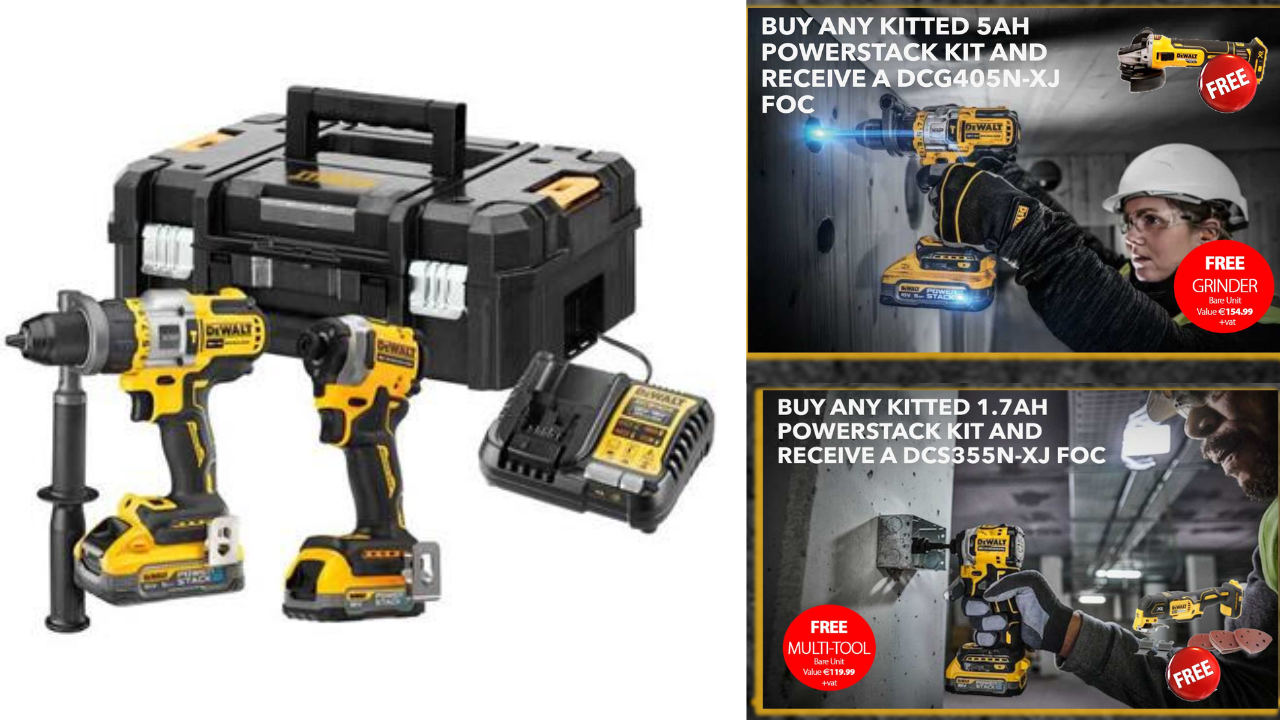 FREE Dewalt Powerstack Battery Special Offer - This weekend only!
