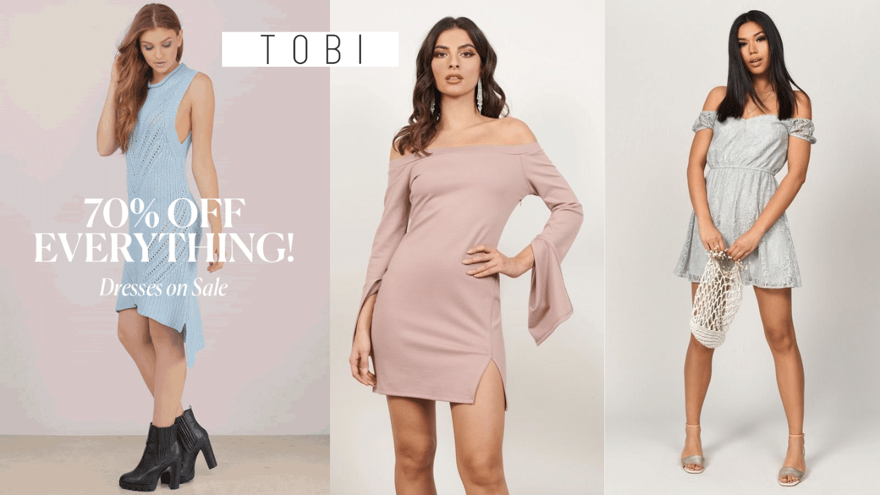 70% Off All Dresses by TOBI - Massive Sale Now On!