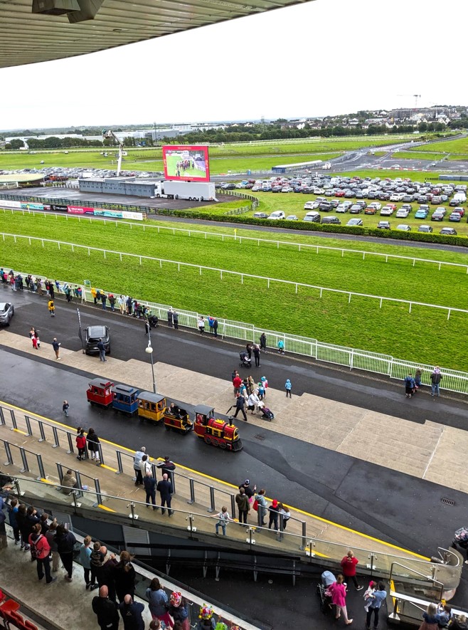 Ballybrit Racecourse from the stands at the Galway Races