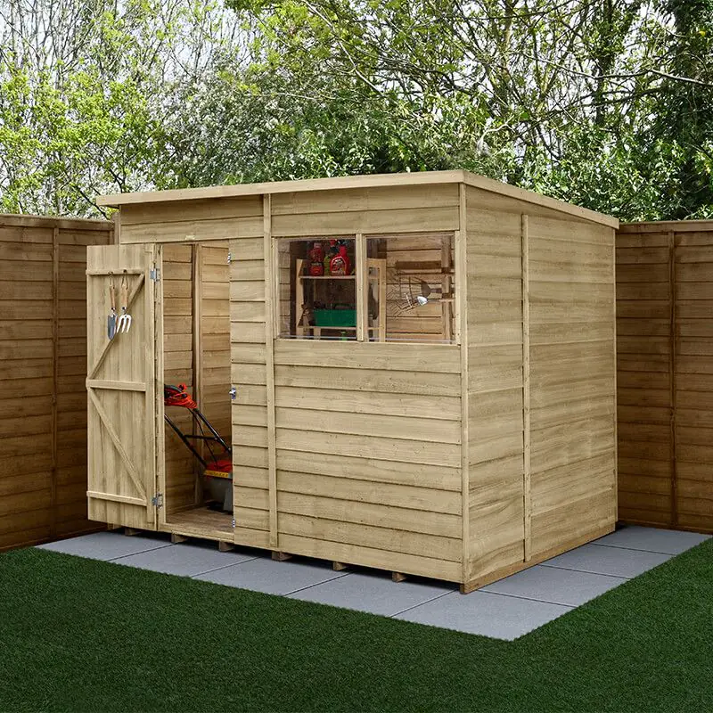 Pressure Treated Pent Wooden Shed (2.51m x 2.04m)
