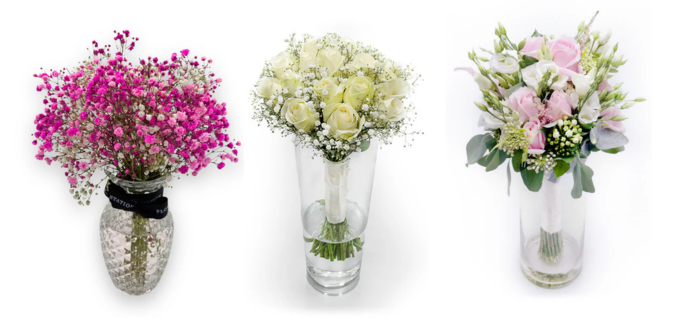 Elegant & Romantic - Pink Baby’s Breath in a Vase