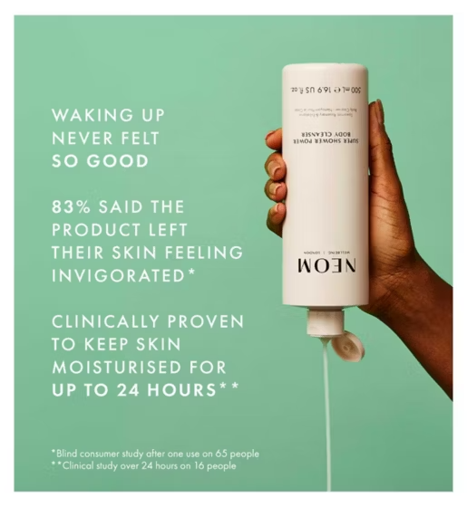 NEOM Wellbeing Super Shower Power Body Cleanser 500ml NEOM Wellbeing Super Shower Power Body Cleanser 500ml