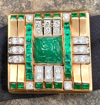 NYLAJ25 DD carved emerald and diam art deco pin cropped.jpg