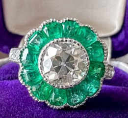NYLAJ25 DD old mine cut diam and emerald ring.jpg