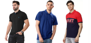 Raw Denim Polo T Shirt for Men