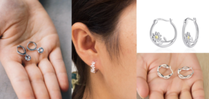 Philip Jones Silver Plated Hoop Earrings for Women