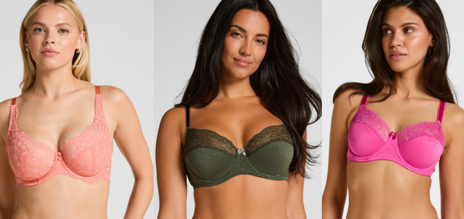 Hunkemoller UK Non Padded Underwired Bra for Women – 2+1 Free on Selected Styles